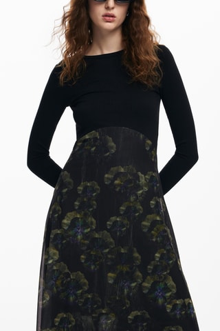 Robe midi - Gris foncé