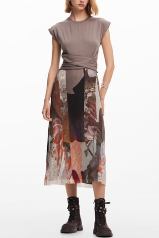 Robe trompe-l’œil - Marron