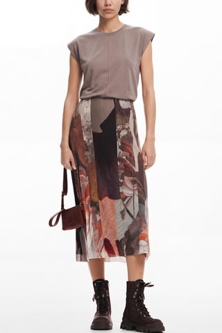 Robe trompe-l’œil - Marron