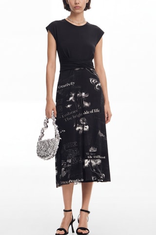 Robe trompe-l’œil - Anthracite