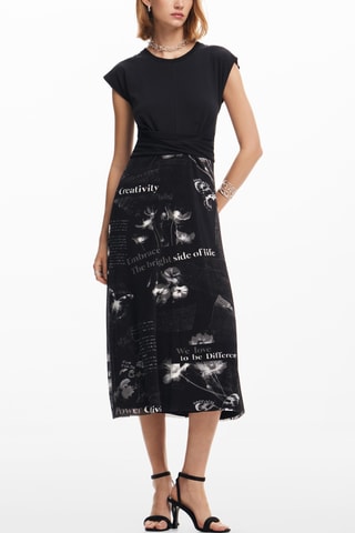 Robe trompe-l’œil - Anthracite