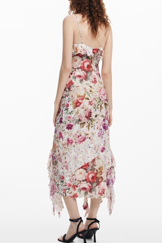 Robe droite - Rouge et blanc