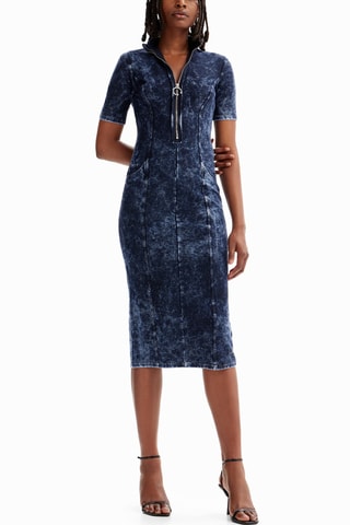 Robe droite - Bleu cobalt