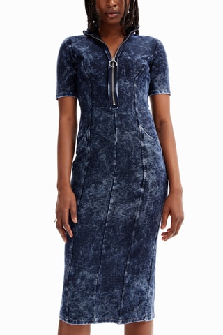 Robe droite - Bleu cobalt