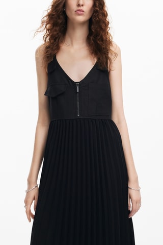 Robe plissée - Noir