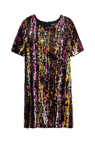 Robe droite - Jaune et noir