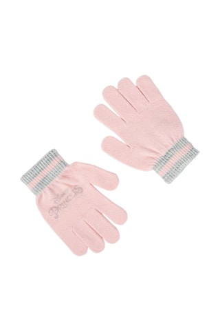 Muts met Pompon en Handschoenen Prinsessen Disney - Roze