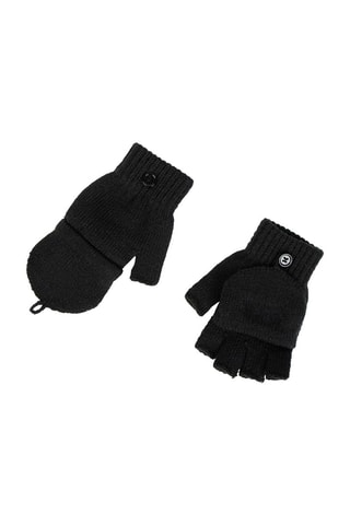 Muts met Pompon en 2-in-1 Vingerloze Handschoenen Stitch Lilo en Stitch Disney - Zwart