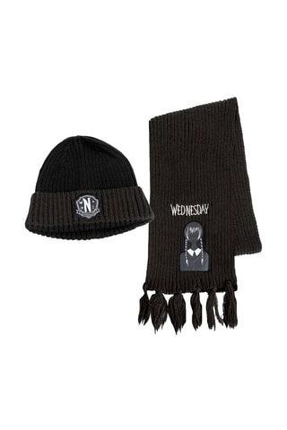 Muts en Sjaal Wednesday Nevermore Academy - Zwart