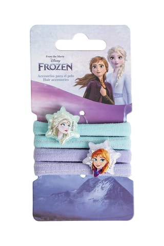 4 Haarelastieken Frozen Disney Blauw en Paars -  