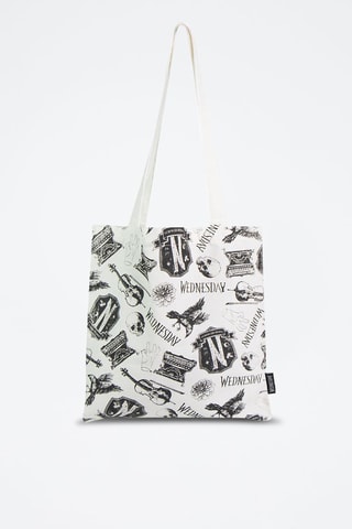 Totebag Wedsneyday Addams The Addams Family - Wit