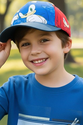 Cappellino Sonic the Hedgehog - Rosso e indaco