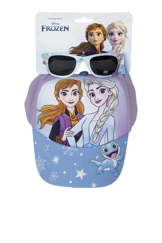Cappellino e occhiali da sole kids Elsa e Anna Frozen Disney - Categoria 3 - Malva e azzurro