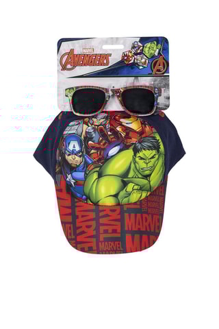 Cappellino e occhiali da sole kids Avengers Marvel - Categoria 3 - Navy e rosso
