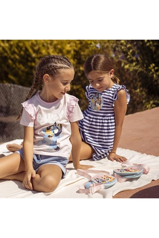 Schoudertas Bluey en Bingo Bluey - Roze 