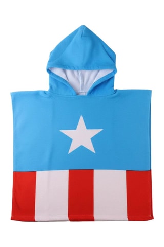 Badponcho Captain America Avengers Marvel - Hemelsblauw
