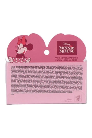 4 evidenziatori Minni Disney - Rosa cipria e celeste