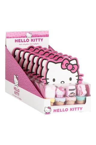 4 Markeerstiften Hello Kitty Sanrio - Poederroze en Turquoise