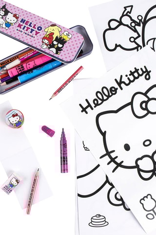 Kleurenkoffertje Hello Kitty Sanrio - 24 stuks 