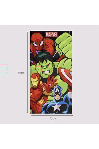 Douchelaken Spider-Man Avengers Marvel - Zwart en Rood - 70 x 140 cm