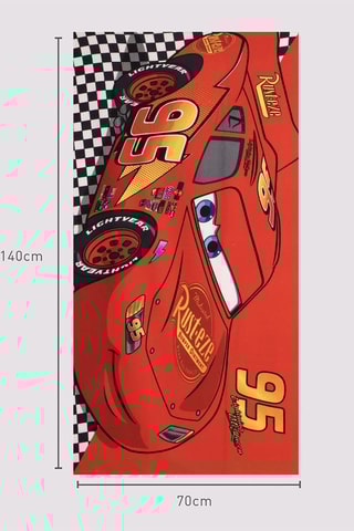 Douchelaken Flash McQueen Cars Disney Pixar - Rood - 70 x 140 cm