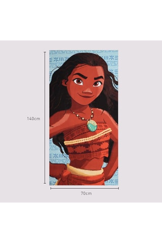 Douchelaken Vaiana De legende van het einde van de wereld Disney - Hemelsblauw - 70 x 140 cm