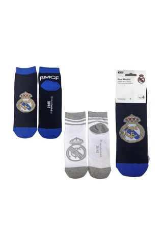 2 Paar Sokken Real Madrid - Marineblauw en Wit