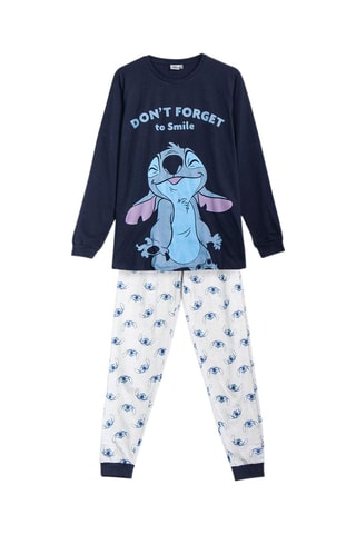 Pyjama Stitch Lilo en Stitch Disney - Marineblauw en Wit