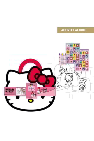 Kleurkoffertje Hello Kitty Sanrio - 13-delig Rood