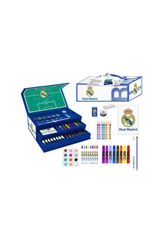 Valigetta per colorare Real Madrid - 42 pezzi - Bianco