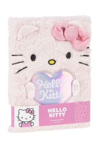 Bloc-notes a righe Hello Kitty Sanrio - Rosa cipria e bianco