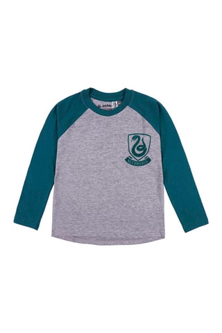 T-shirt Harry Potter - Verde scuro e grigio melange