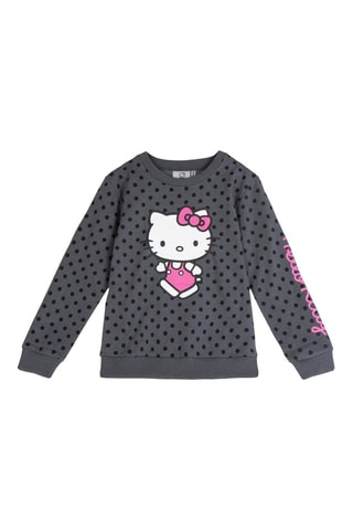 Felpa Hello Kitty Sanrio - Grigio scuro e nero