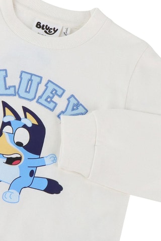 Felpa e pantaloni sportivi Bluey - Bianco e celeste