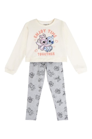 Felpa e leggings Stitch e Angel Lilo & Stitch Disney - Beige