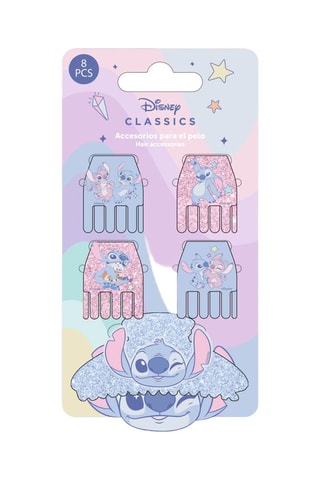 5 Haarspelden Angel en Stitch Lilo en Stitch Disney - Blauw en Gemêleerd Roze