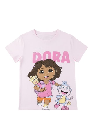 T-shirt Dora e Boots Dora l'esploratrice - Rosa cipria