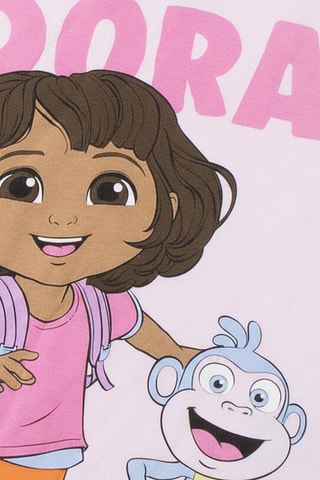 T-shirt Dora e Boots Dora l'esploratrice - Rosa cipria