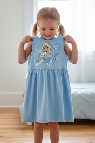 Abito Elsa Frozen Disney - Celeste