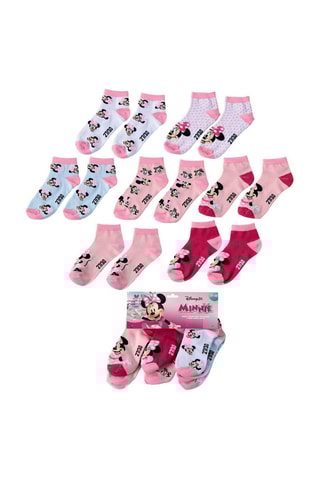 7 Paar Sokken Minnie Disney - Roze en wit