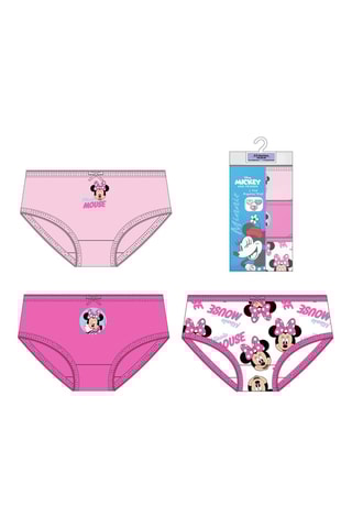 3 Onderbroeken Minnie Disney - Roze en wit
