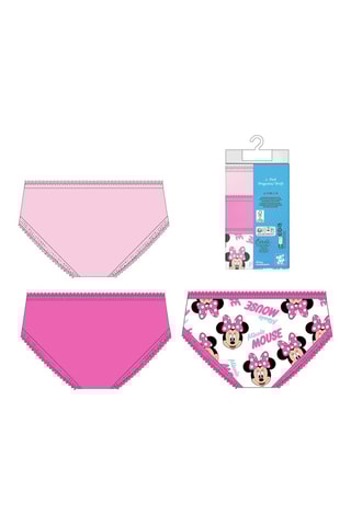 3 Onderbroeken Minnie Disney - Roze en wit