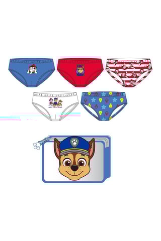 5 Onderbroeken Paw Patrol - Rood en kobaltblauw