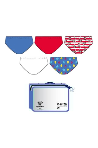 5 Onderbroeken Paw Patrol - Rood en kobaltblauw