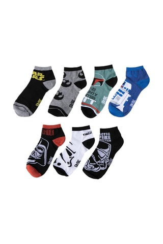 12 Paar Sokken Star Wars - Gemêleerd Grijs, Zwart en Rood