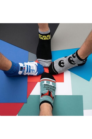 12 Paar Sokken Star Wars - Gemêleerd Grijs, Zwart en Rood