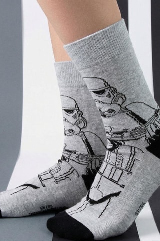 5 Paar Sokken Star Wars - Gemêleerd Lichtgrijs; Zwart en Geel 