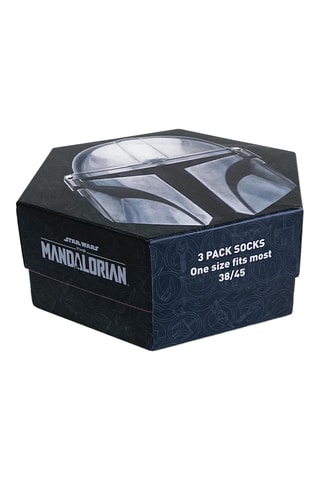 3 Paar Sokken The Mandalorian Star Wars - Gemêleerd Lichtgrijs, Zwart en Groen 