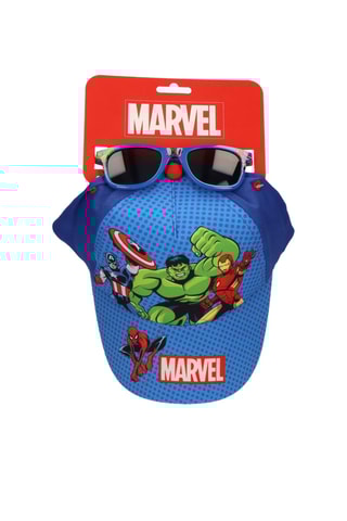 Cappellino e occhiali da sole kids Avengers Marvel - Blu