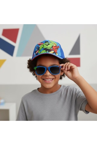 Cappellino e occhiali da sole kids Avengers Marvel - Blu